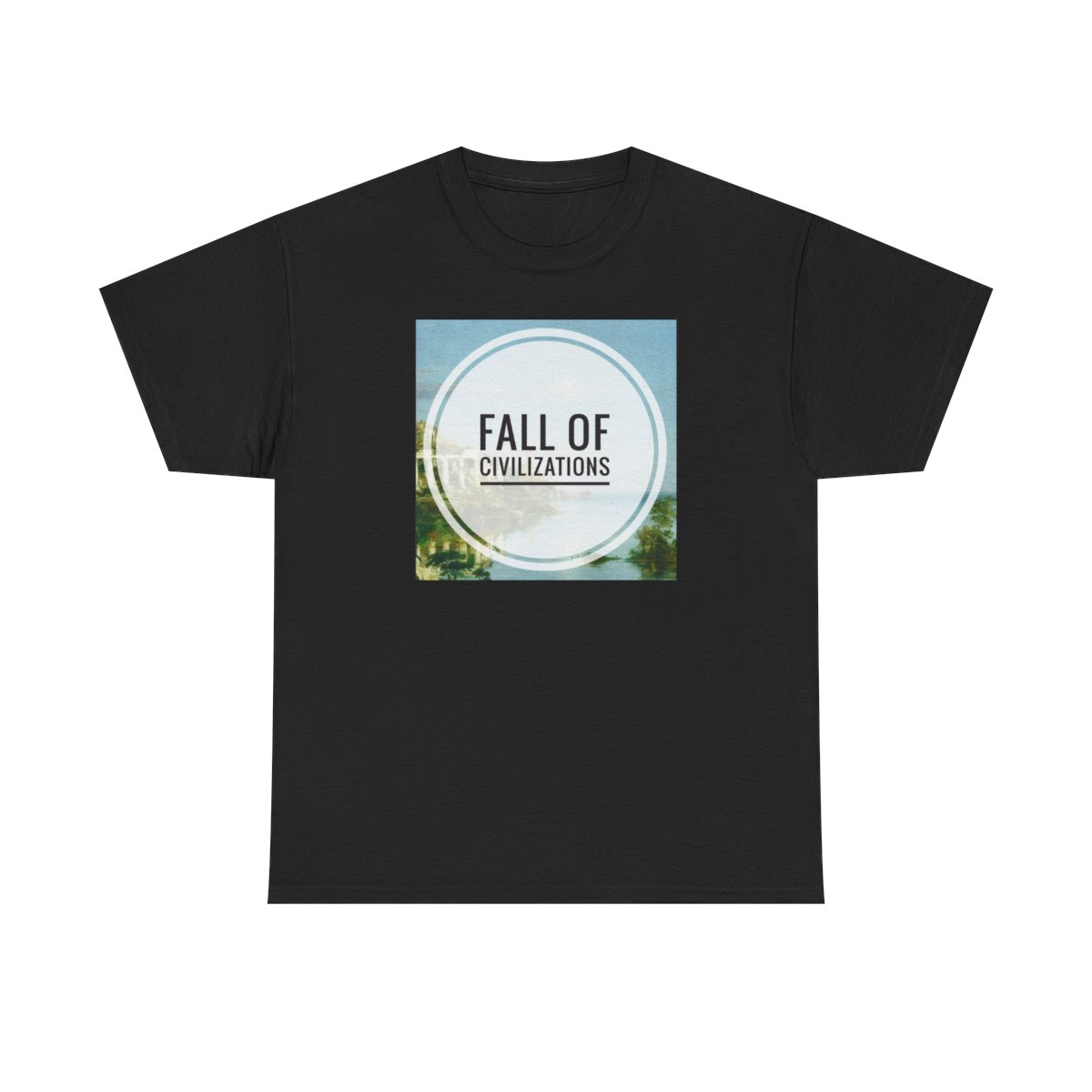 Fall of Civilizations T-Shirt | Vintage Circle Logo, History Theme | Fall of Civilizations Podcast