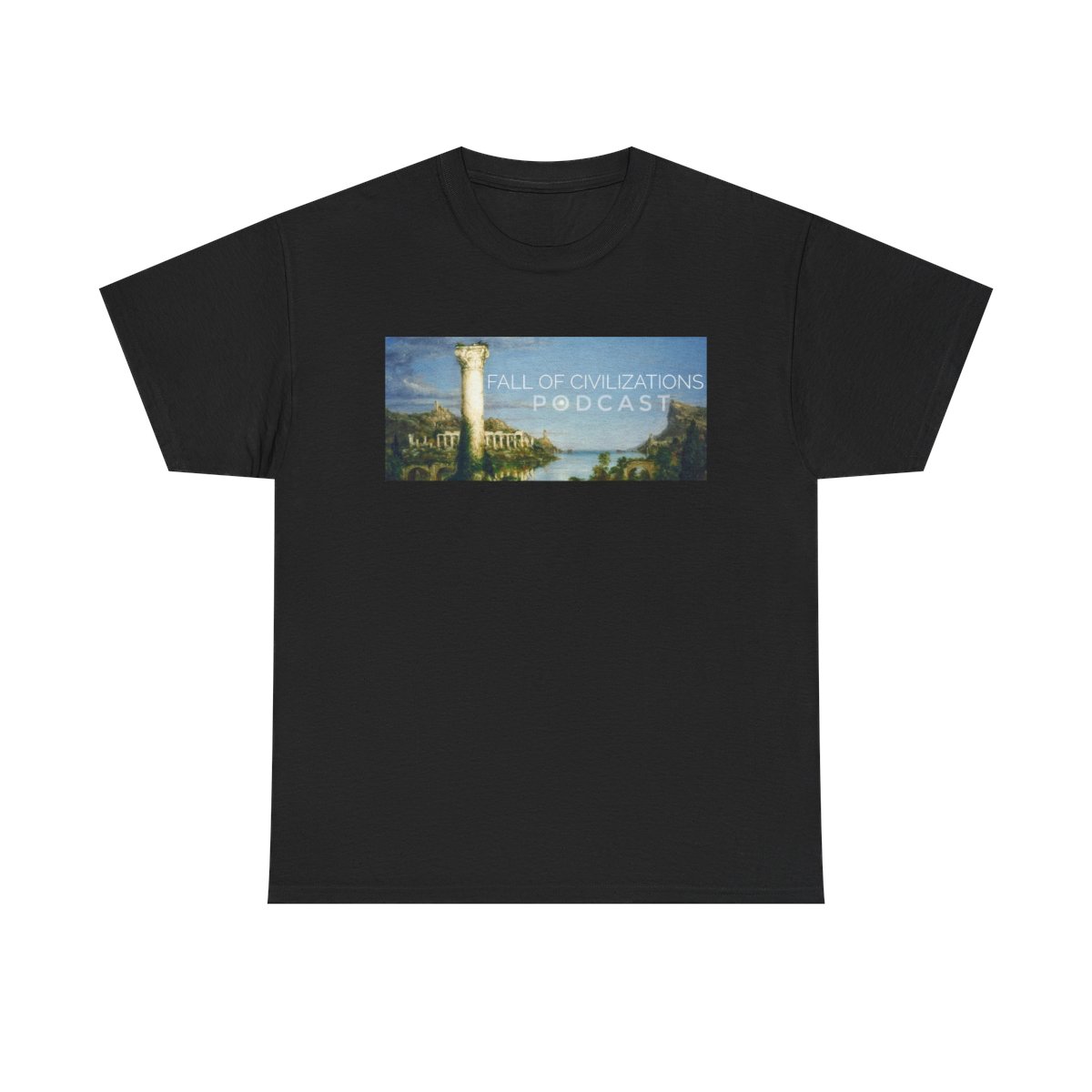 Fall of Civilizations Podcast Tee | Ancient Ruins, Column Artwork | Fall of Civilizations Podcast