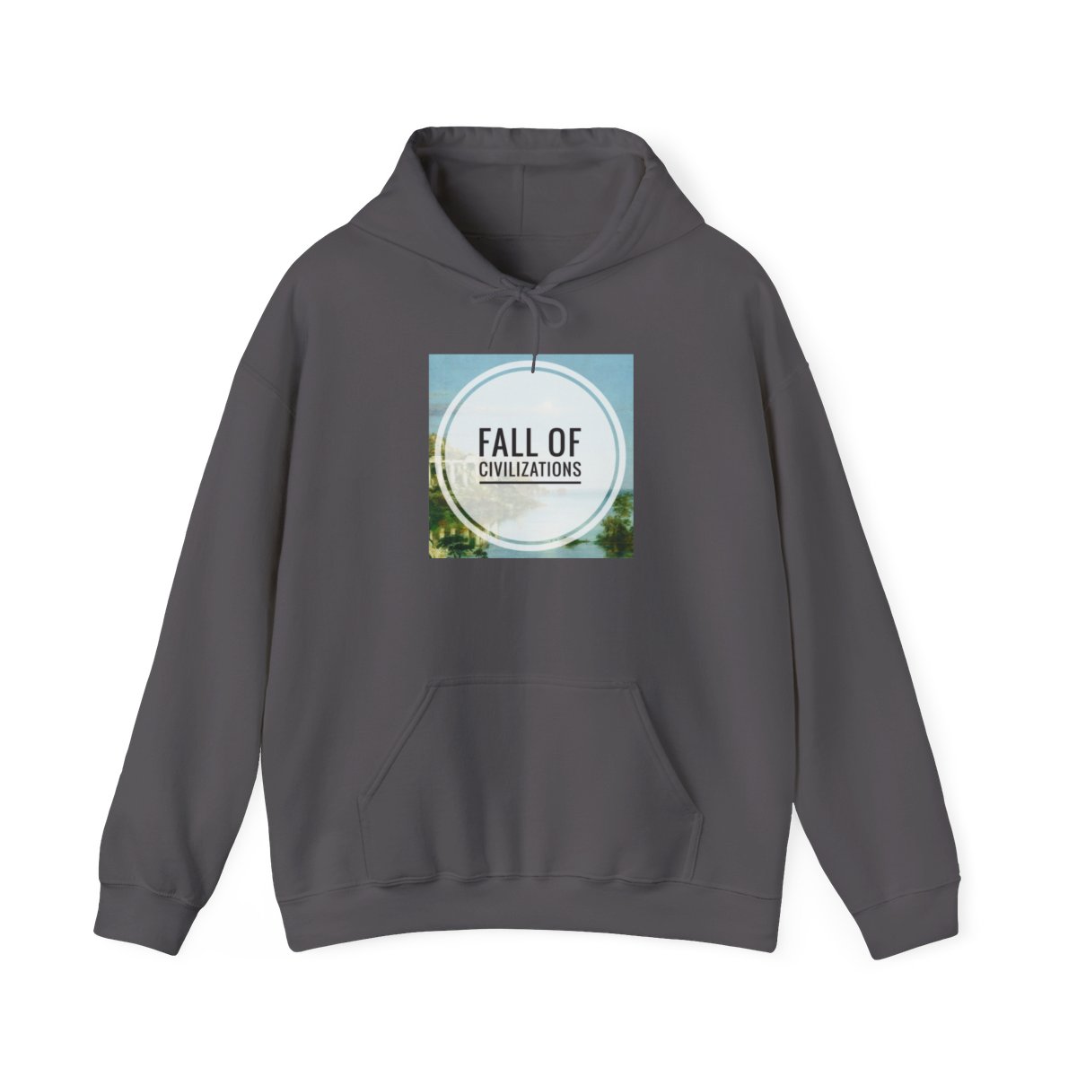 Fall of Civilizations Hoodie | Vintage Nature Circle Graphic | Fall of Civilizations Podcast - alternate angle 4, merchandise