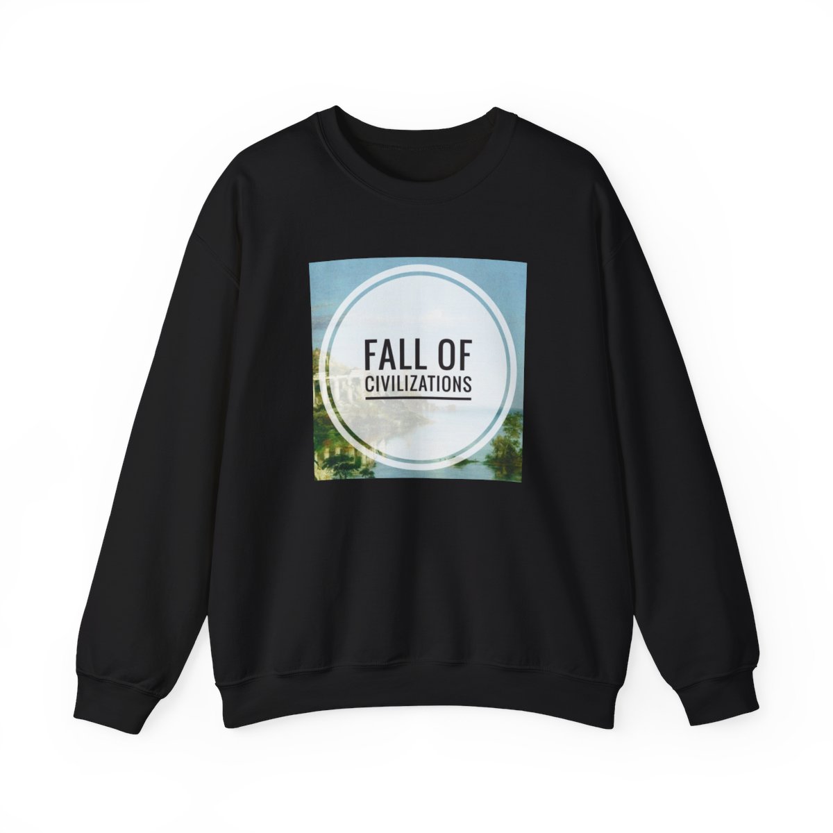 Fall of Civilizations Crewneck | Vintage Nature Circle Graphic Sweatshirt | Fall of Civilizations Podcast