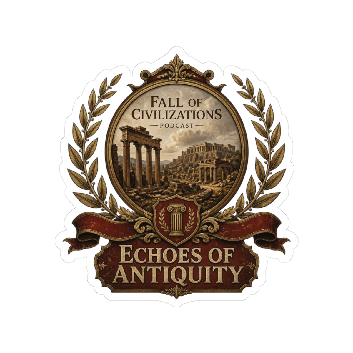 Fall of Civilizations "Echoes of Antiquity" Sticker - alternate angle 1, merchandise